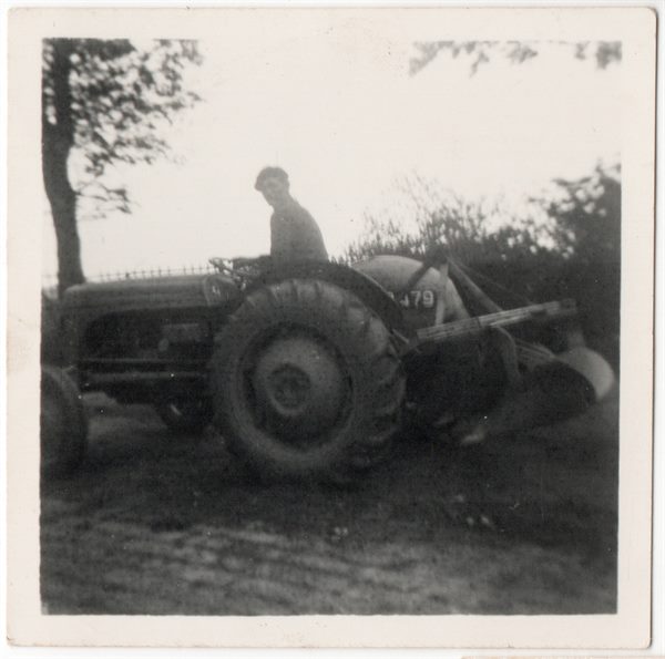 Paul Winkler on Tractor at Windlaw Farm