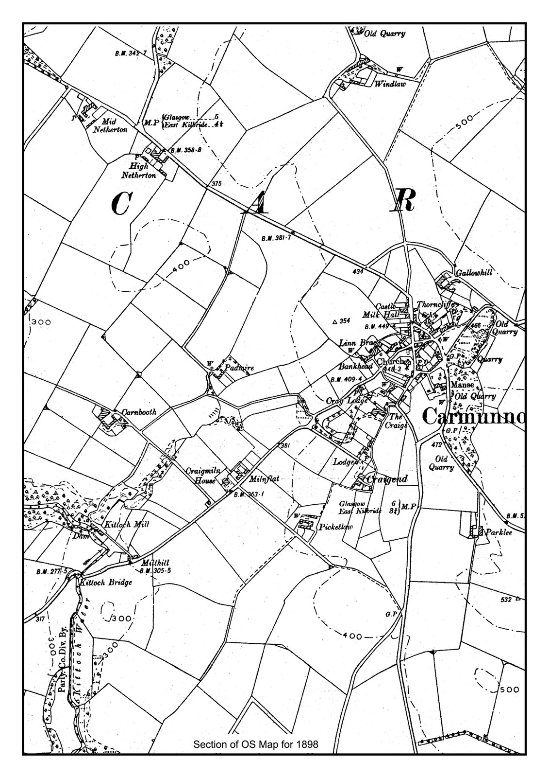 Carnbooth Map 1898