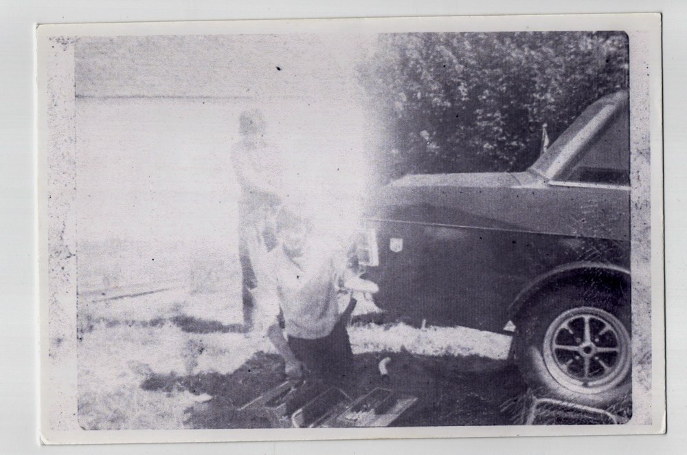 Robert sorting exhaust on Ford Cortina Mk11